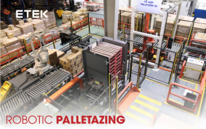 High speed palletizing robot was designed and developed by ETEK